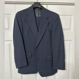 Palm Beach Navy Houndstooth suit 38R, pants approx 31x32